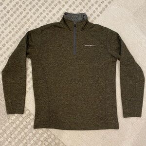 Eddie Bauer Mens Quarter zip, medium
